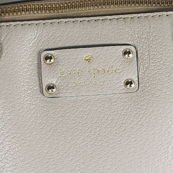 KATE SPADE NEW YORK Wellesley Rachelle ivory Leather Satchel Bag Purse - Picture 9 of 16